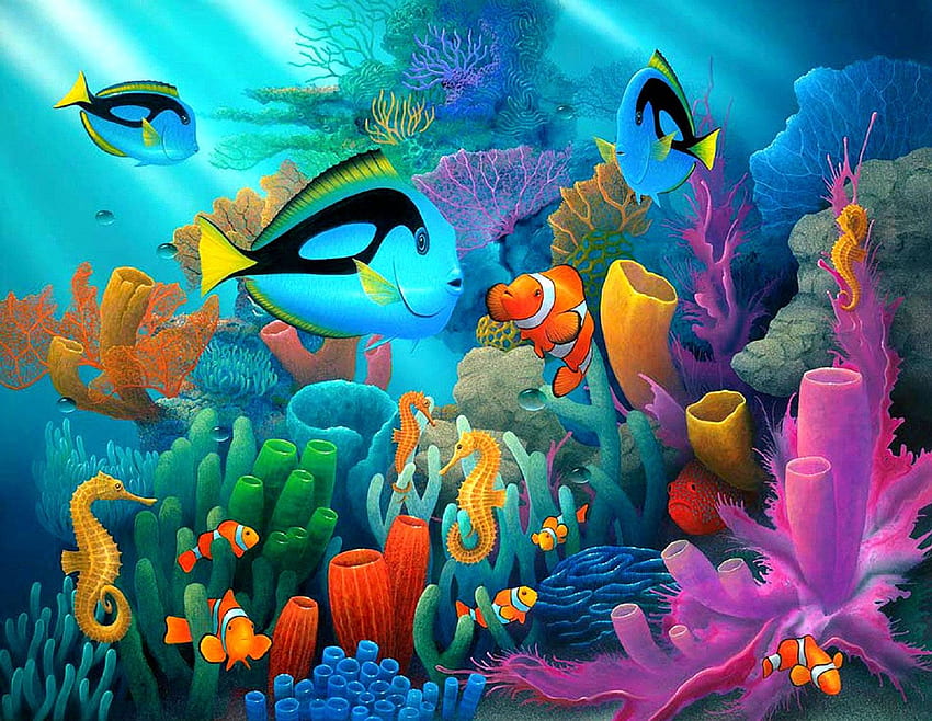 Underwater World Background [], Undersea HD wallpaper