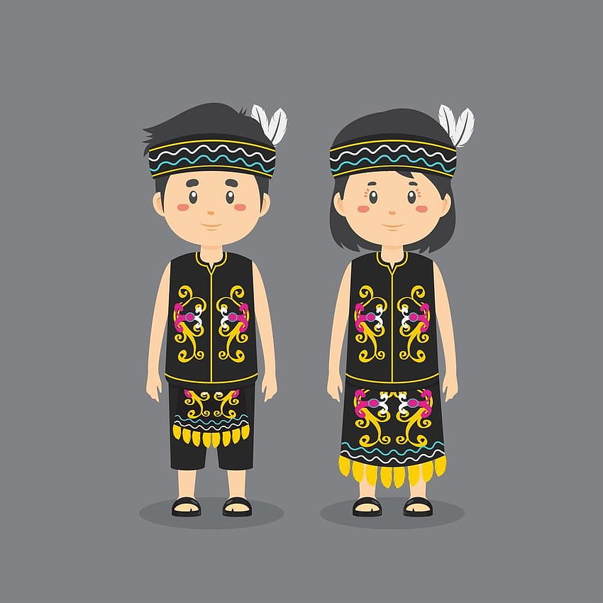 Традиционно облекло Dayak през 2021 г. Традиционни облекла, традиционен танц, сладки бебета котки HD тапет за телефон