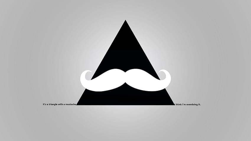 Apples gray hipster minimalistic mustache, Hipster White HD wallpaper