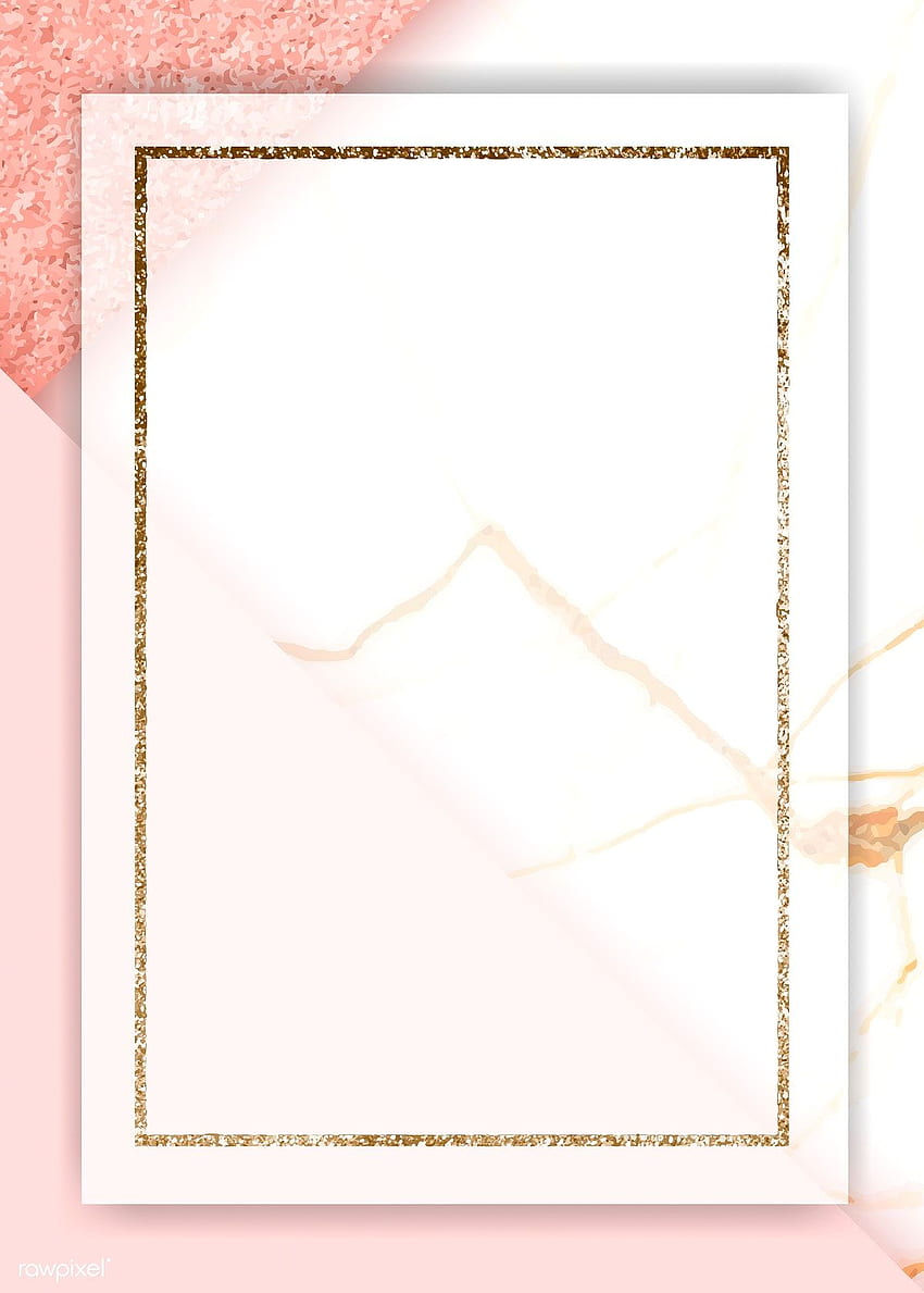 vector premium de marco rectangular dorado sobre rosa vector -, marco dorado fondo de pantalla del teléfono