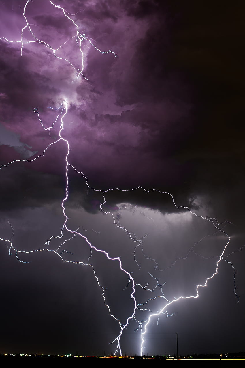 Nature, Sky, Clouds, Lightning, Overcast, Mainly Cloudy, Thunderstorm, Storm HD phone wallpaper