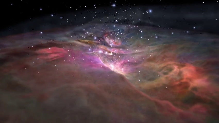 Orion Nebula로 비행 - 새로운 3D 시각화 HD 월페이퍼