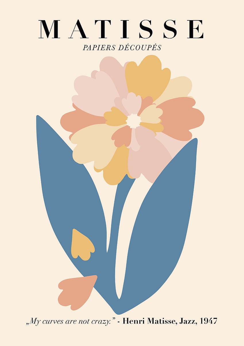 Niedlicher Blumendruck. Matisse-Drucke, Kunstcollagenwand, Drucke, Matisse-Poster HD-Handy-Hintergrundbild