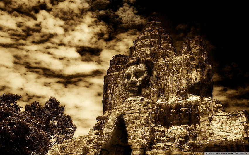 The Buddha King Of Angkor Wat Cambodia HD wallpaper