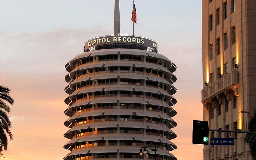 Ciudades, Los Ángeles, Vine Street, Capitol Records Tower fondo de pantalla