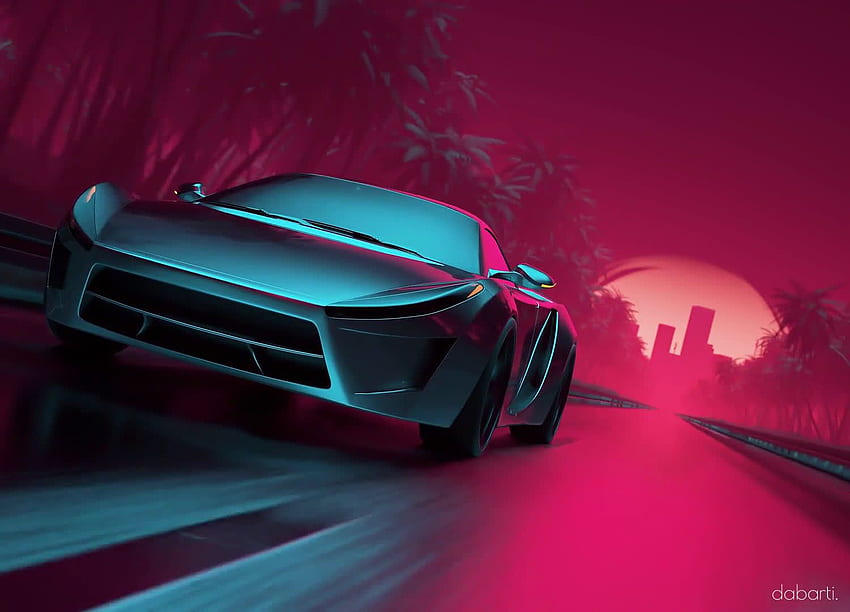 Animated Car Live - Outrun Loop Gif HD wallpaper | Pxfuel