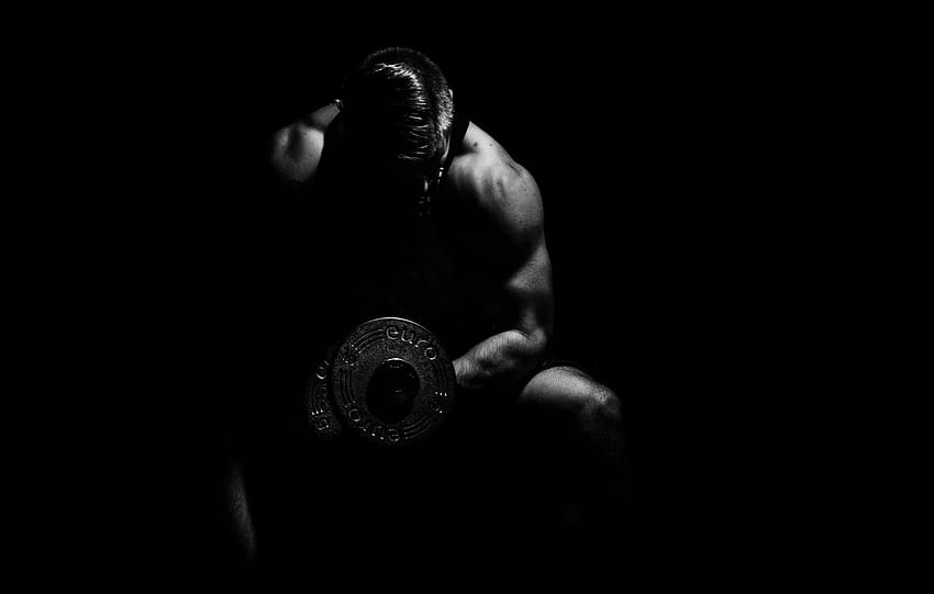 schwarz monochrom portrait dunkel grafik bodybuilding KUNST licht schwarzweiss schatten mann hand fitnessstudio da. Dunkle Grafik, Monochrome Grafik, Schwarzweiß HD-Hintergrundbild