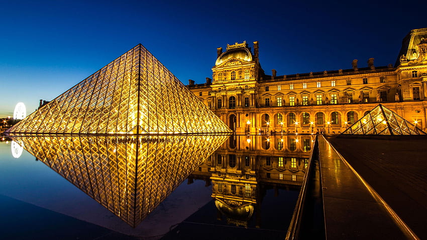 Museo del Louvre, Francia, París, Turismo, Viajes fondo de pantalla
