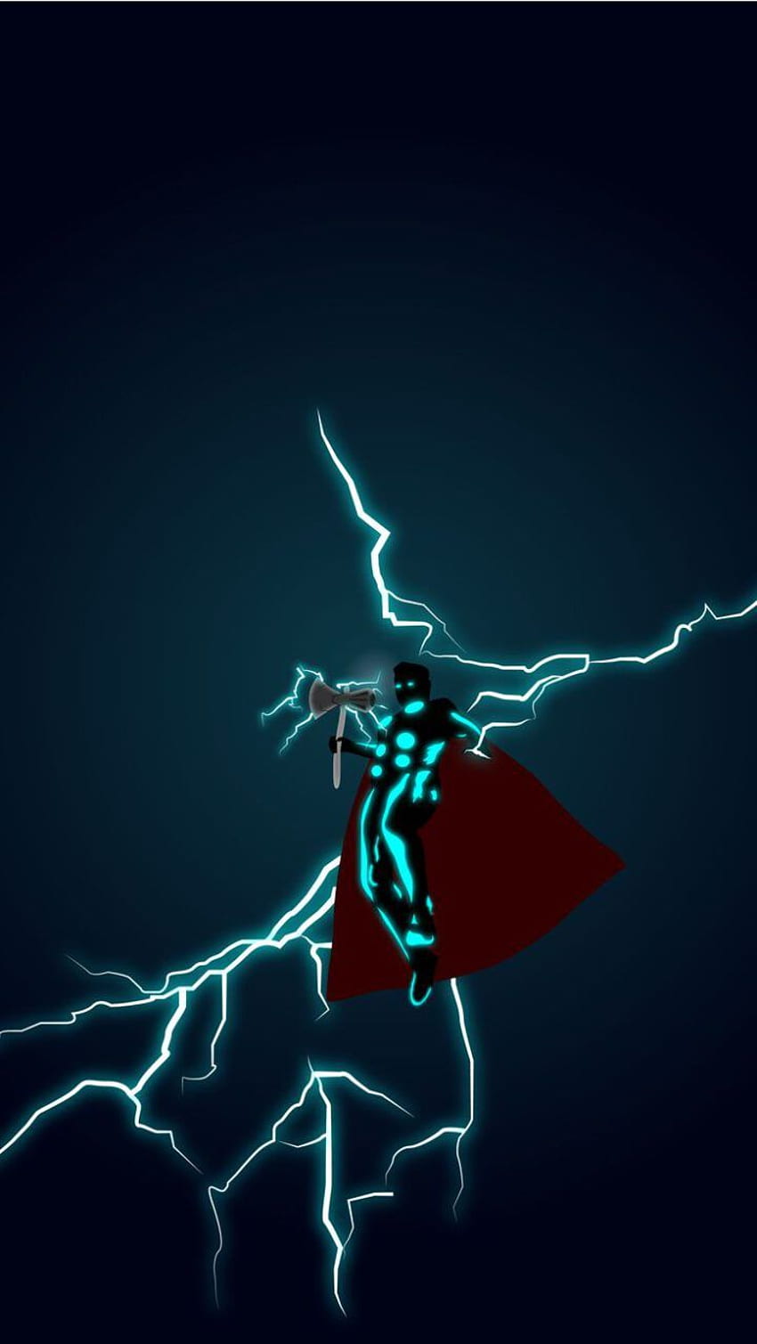 La entrada de wakanda de Thor con Stormbreaker fondo de pantalla del teléfono