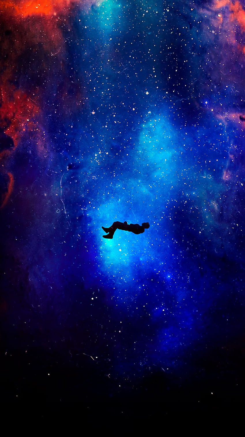 Silhouette Levitation Space Galaxy Stars Iphone 8 7 6s 6 For