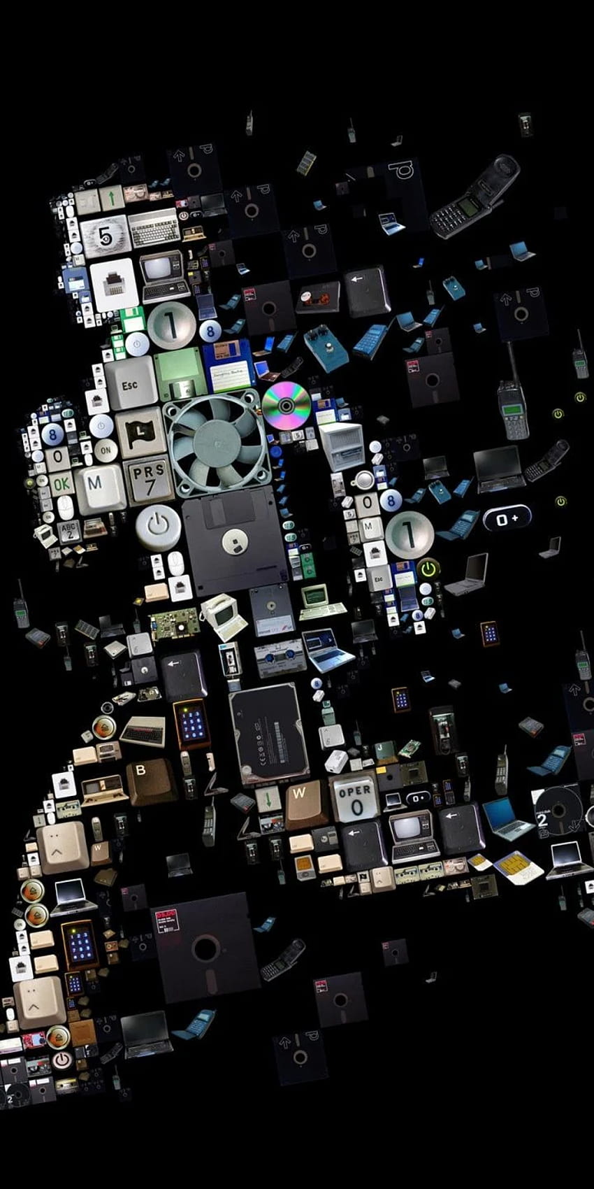 Run Pieces Disk Floppy Dist Schwarz - []., 720x1440 HD-Handy-Hintergrundbild