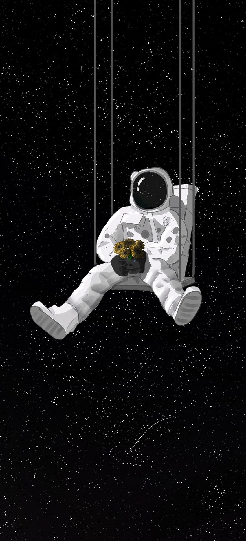 Resolución oscura de astronauta de ciencia ficción, artista, y antecedentes, astronauta fondo de pantalla del teléfono