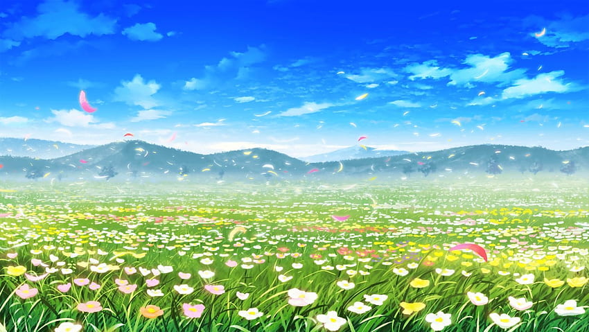 Pink Anime Flowers Wallpapers - Wallpaper Cave-demhanvico.com.vn