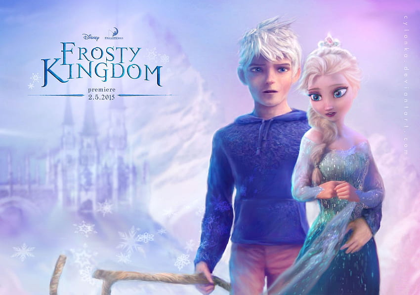 Elsa and Jack Frost Frosty Kingdom by cylonka []、モバイル、タブレット向け。 エルサとジャックフロストを探検。 ジャック・フロスト、ガーディアンの台頭 高画質の壁紙