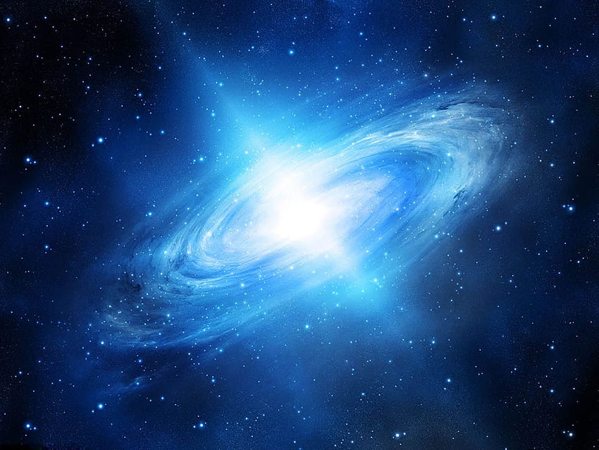 Blue Space, Cool Blue Galaxy Stars HD wallpaper