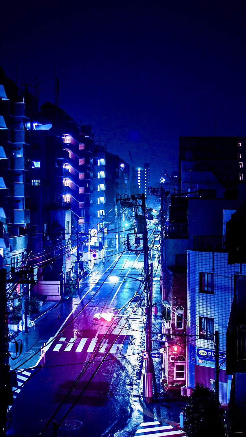 Download Neon City Dark Anime Aesthetic Desktop Wallpaper | Wallpapers.com