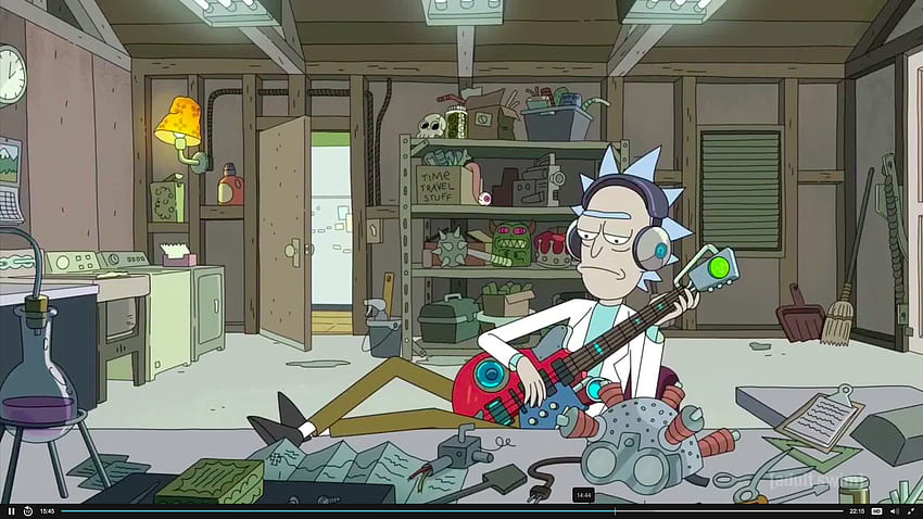 Cartoon , Guitar, Rick and Morty Garage HD wallpaper