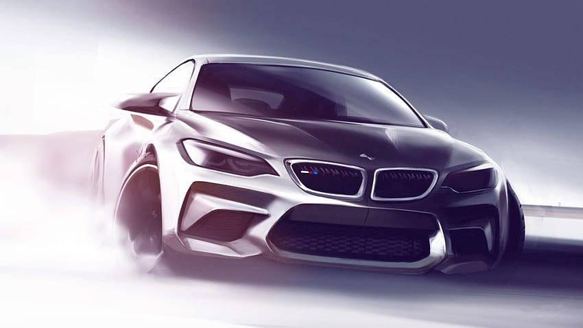 Gray BMW 3 Series Drifting On Road, Draw Drift Cars HD wallpaper
