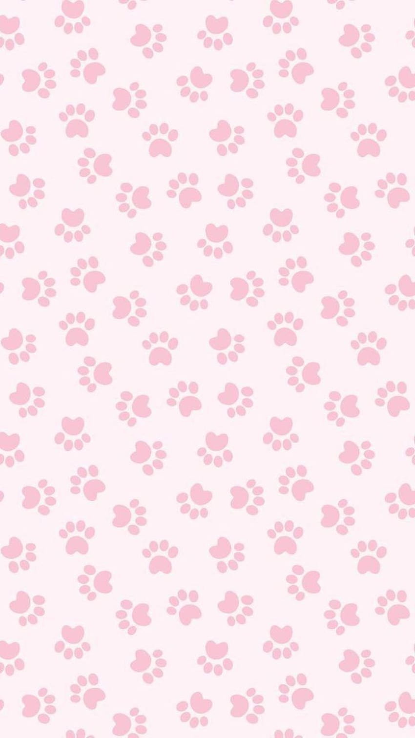 iPhone and Android : Pink Paw Print HD phone wallpaper