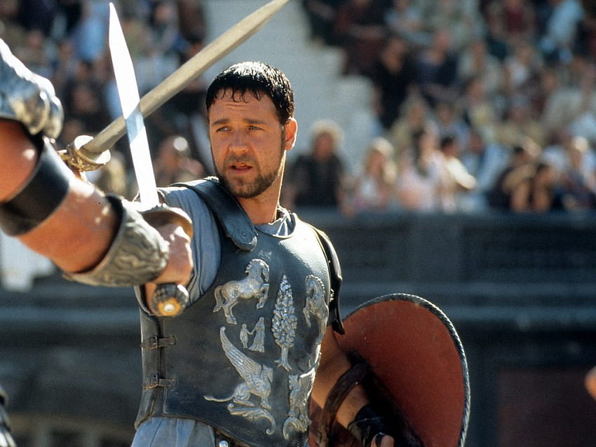 Sequel „Gladiatora” prawie wskrzesił Maximusa Russella Crowe'a i umieścił go we współczesnym Pentagonie Tapeta HD