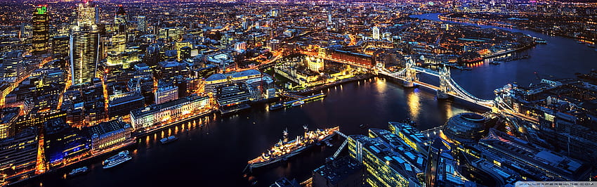 LONDON SKYLINE AT NIGHT Ultra Background for : & UltraWide & Laptop : Multi Display, Dual & Triple Monitor : Tablet : Smartphone HD wallpaper