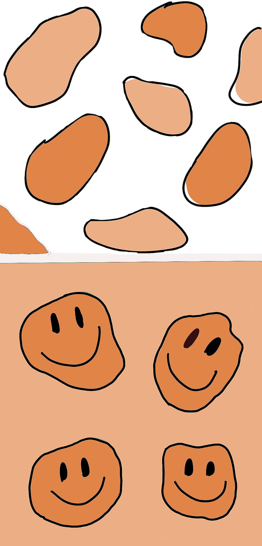 Happy Orange, cow print, smiles HD phone wallpaper