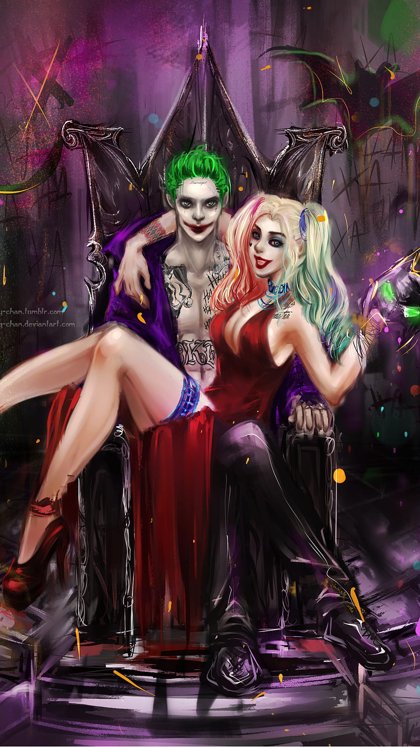 Joker und Harley Quinn Pride Sony Xperia X, XZ, Z5 Premium, , Hintergrund und Harley Quinn Ästhetik HD-Handy-Hintergrundbild