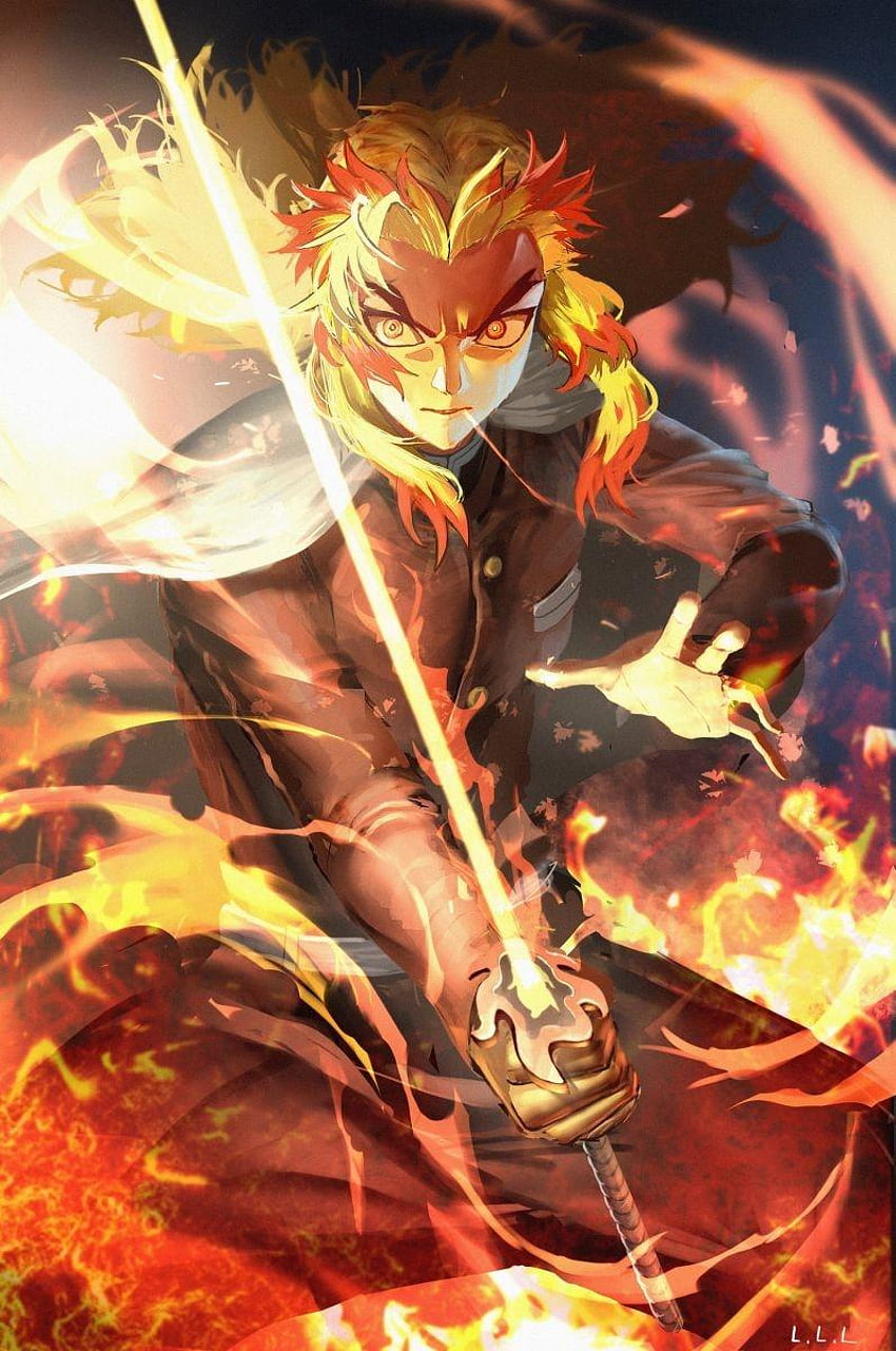 Kyojuro Rengoku - Demon Slayer per Android, Rengoku Sfondo del telefono HD