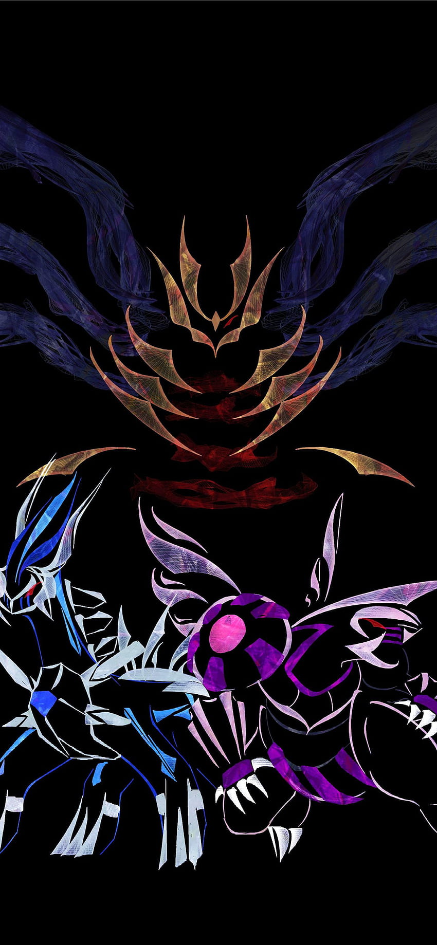 giratina, dialga, palkia, and giratina (pokemon) drawn by akihorisu