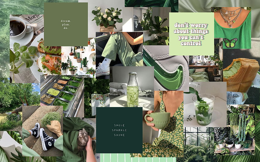 10 Aesthetic Collage Wallpaper Ideas for PC and Laptop  Matcha Green   Idea Wallpapers  iPhone WallpapersColor Schemes