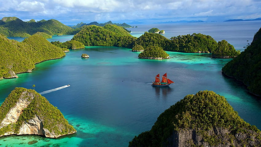 멋진 인도네시아 - 라자 암팟 제도, 파푸아, 인도네시아 풍경 HD 월페이퍼