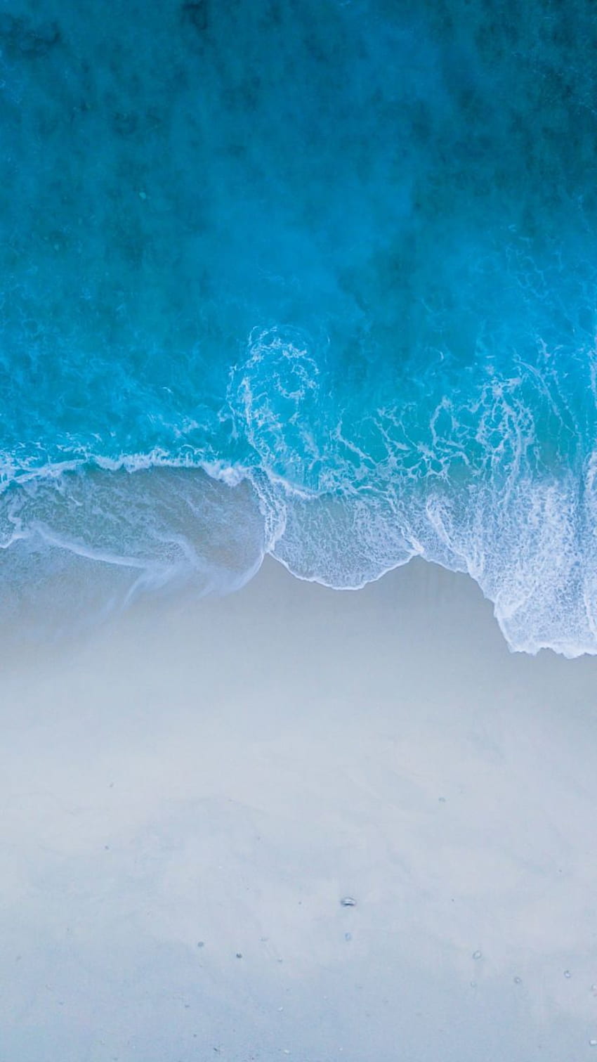 ビーチ、海岸、青い水、海の波、空撮、. 青い水、ビーチ iphone、自然、アップル ウォーター HD電話の壁紙