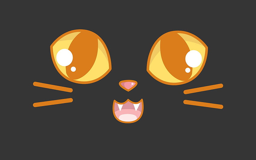 Kawaii Cat, Kawaii Face HD wallpaper