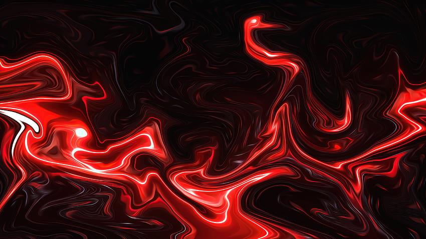 Abstract Fluid Liquid Obra de arte ArtStation Red Neon - Resolución: fondo de pantalla