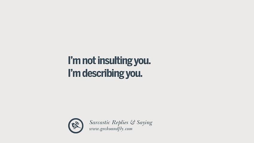 Funny Non Swearing Insults And Sarcastic Quotes, Sarcasm HD wallpaper