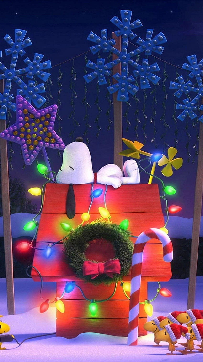 Snoopy Natale iPhone Sfondo del telefono HD