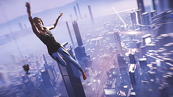 2520x1080] I made an ultra-wide Mirror's Edge wallpaper of old Faith, and  new Faith. • /r/wallpapers