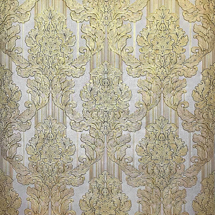 05 Paper Victorian Vintage Retro Damask Yellow Gold HD phone wallpaper