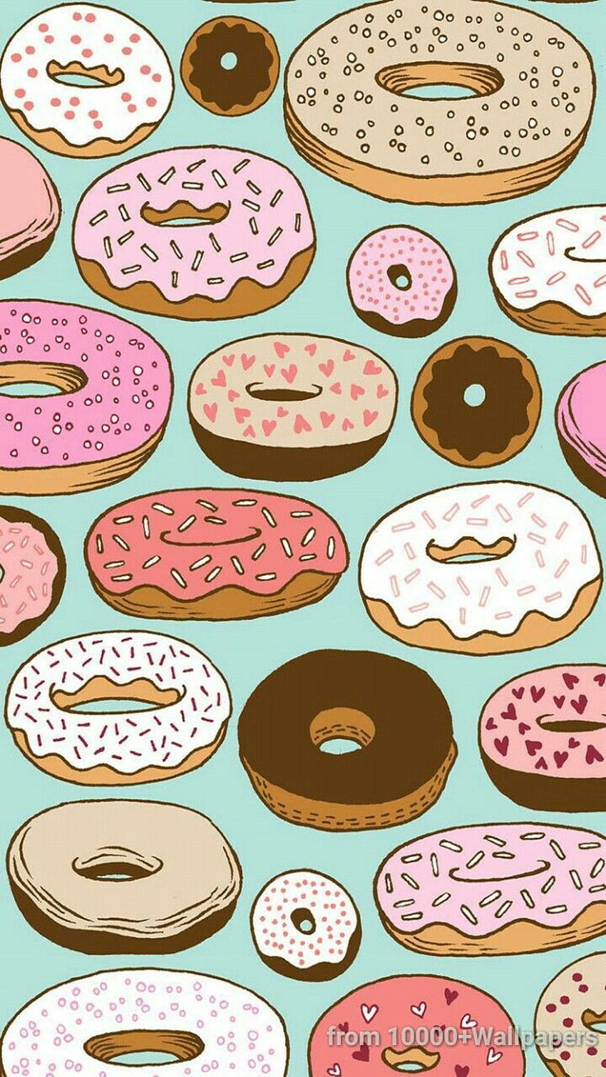 Donuts. WIEDERHOLUNG im Jahr 2019. Donut-Hintergrund HD-Handy-Hintergrundbild