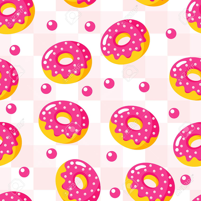 Background Clipart Donut - Donut Background Clipart - - teahub.io, Donut Pattern HD phone wallpaper