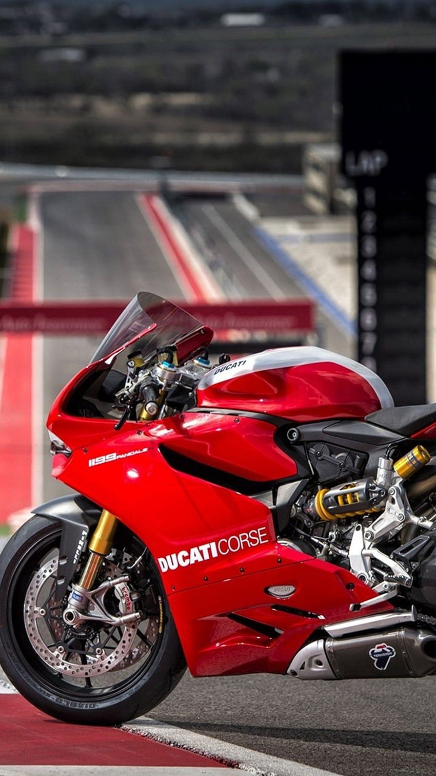 Ducati 1199 Panigale R, Red, Motorcycle HD phone wallpaper