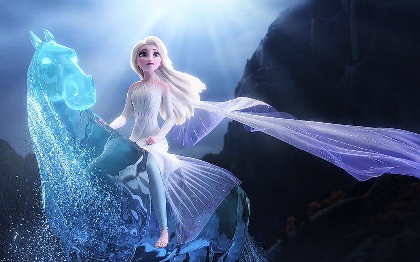 New Of Elsa come quinto elemento della finale di Frozen 2 mostra che non è scalza. Elsa ha sandali semi trasparenti molto delicati con cristalli, elemento spirito Sfondo HD