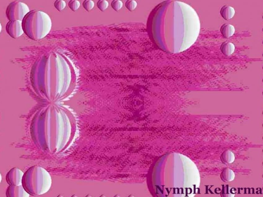 Ecliptic cones, planets, stars, pink background, modern art HD wallpaper
