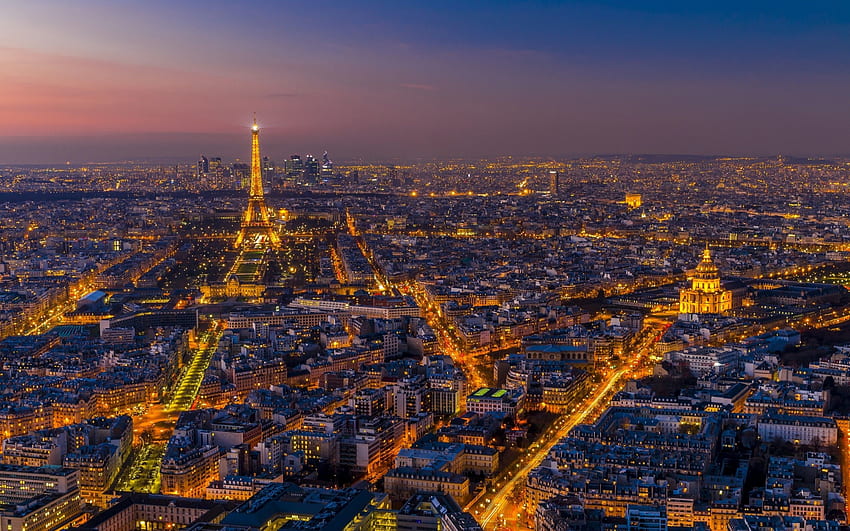 Франция, Париж, Айфеловата кула, изглед отгоре, сгради, архитектура, градски пейзаж за MacBook Pro 15 инча HD тапет