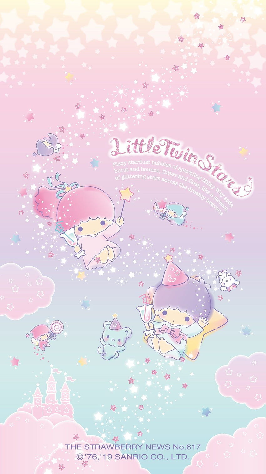 Little Twin Stars 2019 六月桌布日本草莓新聞– Stargazer, Little Twins Star Fond d'écran de téléphone HD