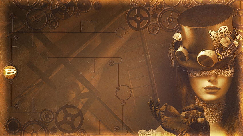 Steampunk Girl , Background t, Steampunk Cat HD wallpaper