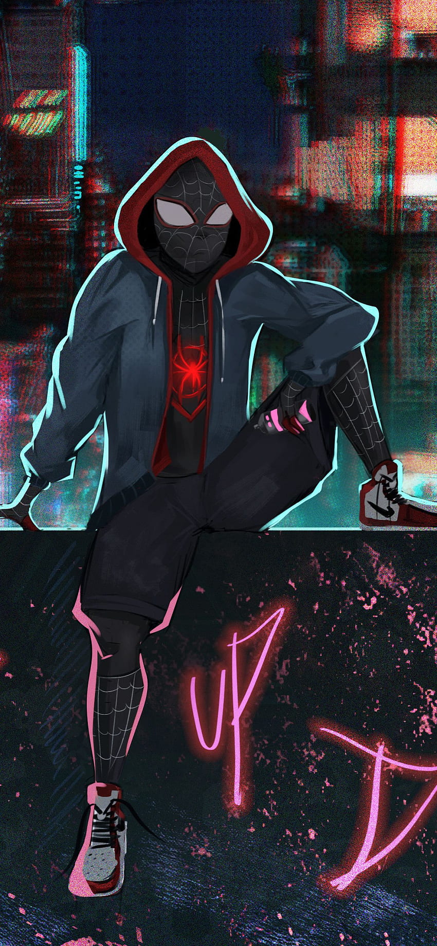 Spider Verse What Up Danger iPhone XS MAX HD phone wallpaper