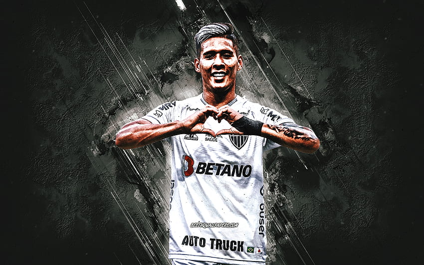 Matias Zaracho, Atletico Mineiro, Argentine Footballer, Midfielder, White Stone Background, Football, Serie A, Brazil HD wallpaper