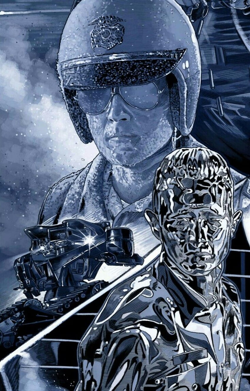 TERMINATOR 2 DZIEŃ SĄDU .T 1000 Robert Patrick Villan Fan Art Repin. Terminator, filmy Terminator, grafika filmowa, Terminator 2: Dzień sądu Tapeta na telefon HD