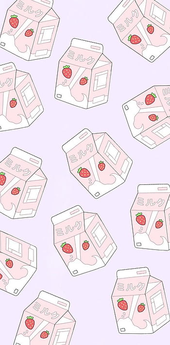 Strawberry Milk Fabric, Wallpaper and Home Decor | Spoonflower